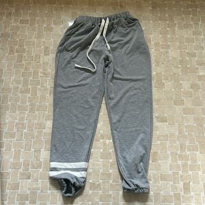 Grey striped joggers
